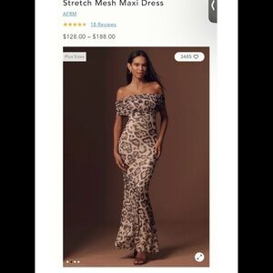 AFRM Animal Print Off-Shoulder Maxi Dress